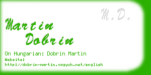 martin dobrin business card